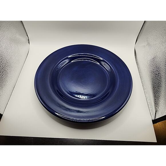 Corsica Home Hand Painted Hand Crafted Large 11 1/4" Blue Dinner Serving Plate - Picture 1 of 6